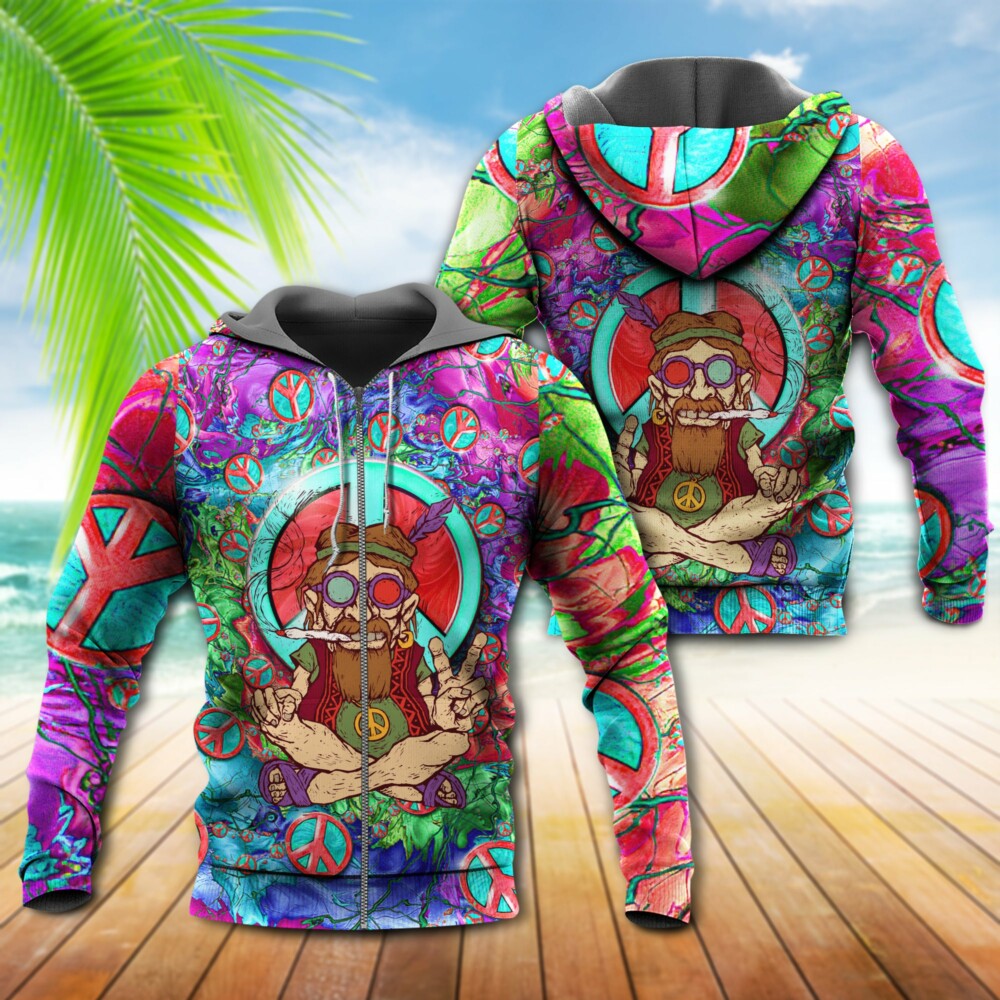 Hippie Peace Life Color So Hight - Hoodie - Owl Ohh - Owl Ohh