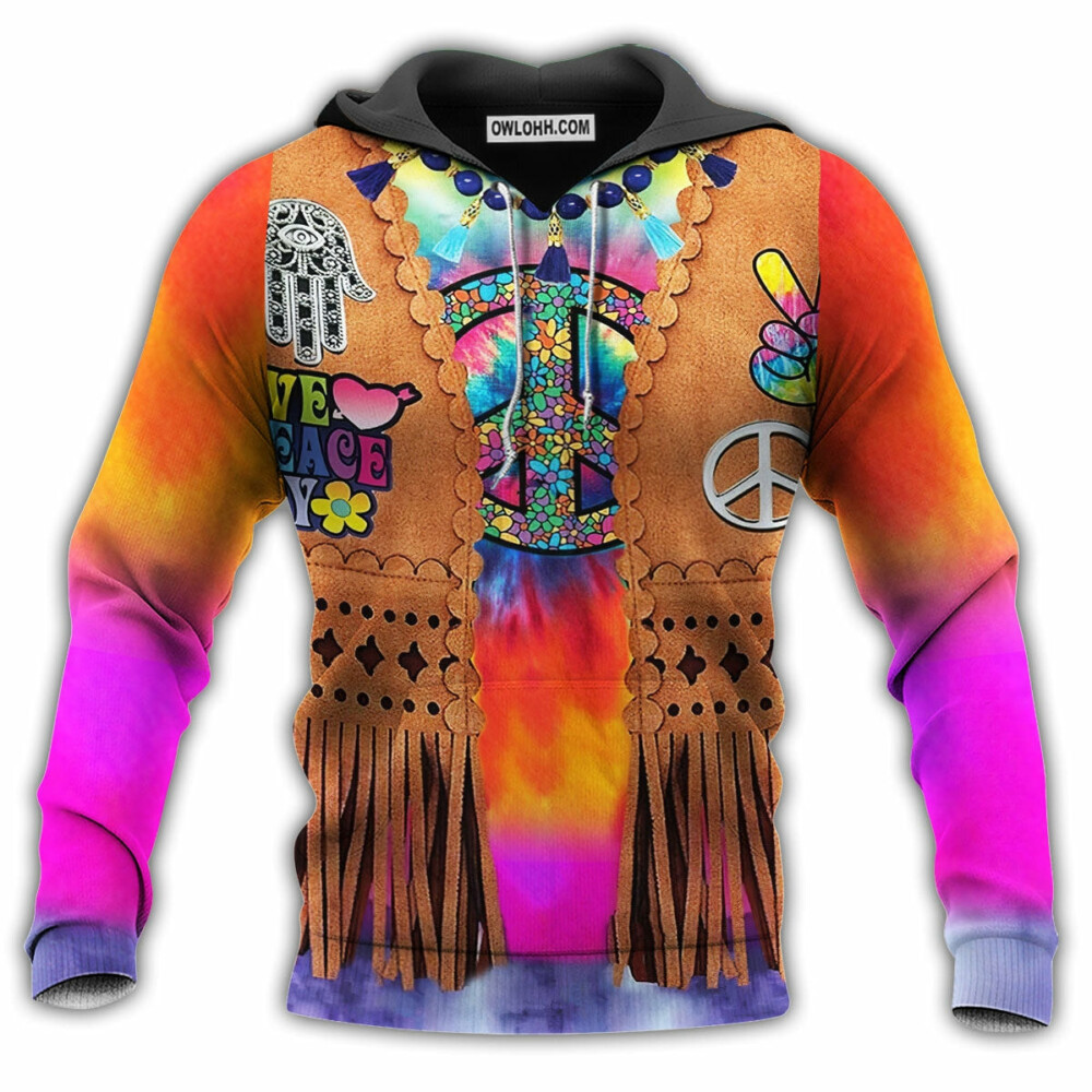 Hippie Peace Cowboy Life Style - Hoodie - Owl Ohh - Owl Ohh