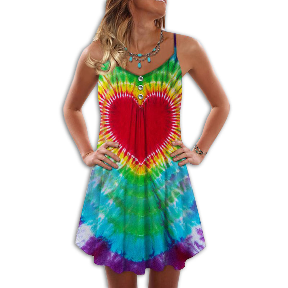 Hippie Peaceful Butterfly Summer Vibes Heart - Summer Dress - Owl Ohh - Owl Ohh