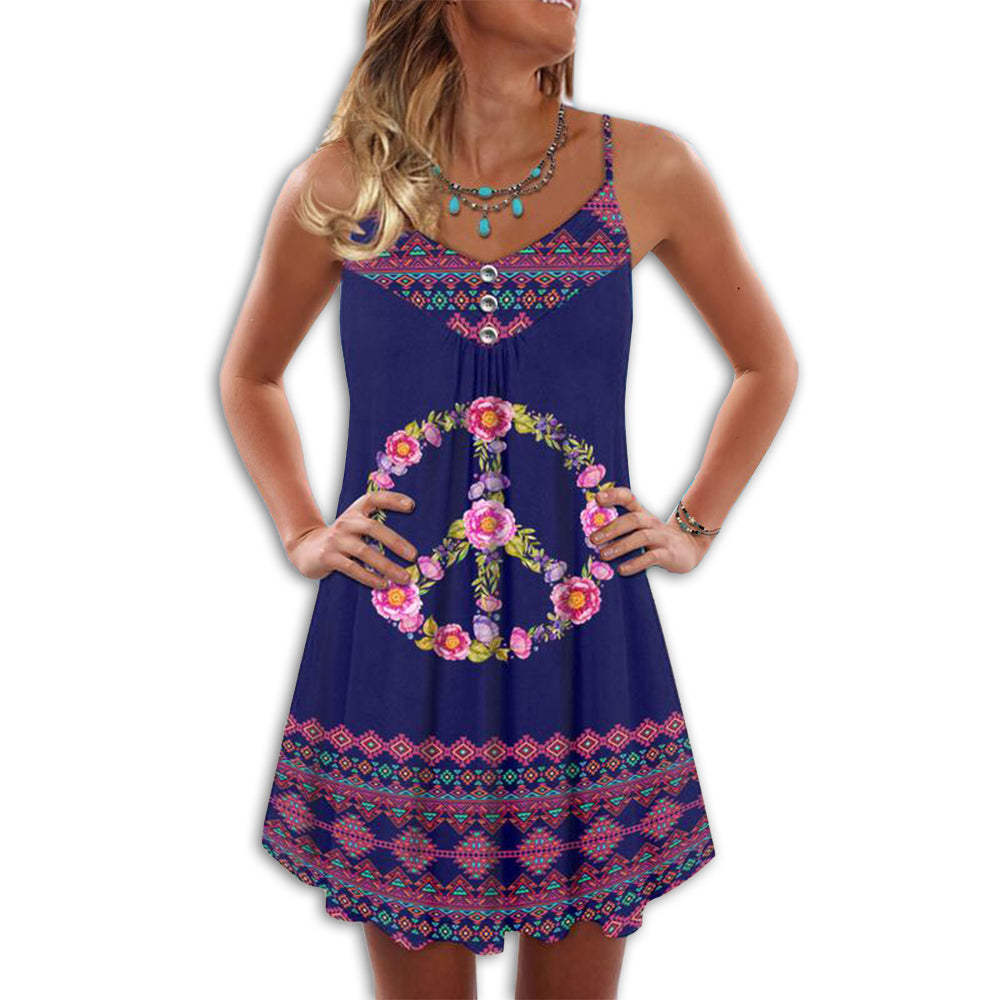 Hippie Peaceful Summer Vibes Purple - Summer Dress - Owl Ohh - Owl Ohh