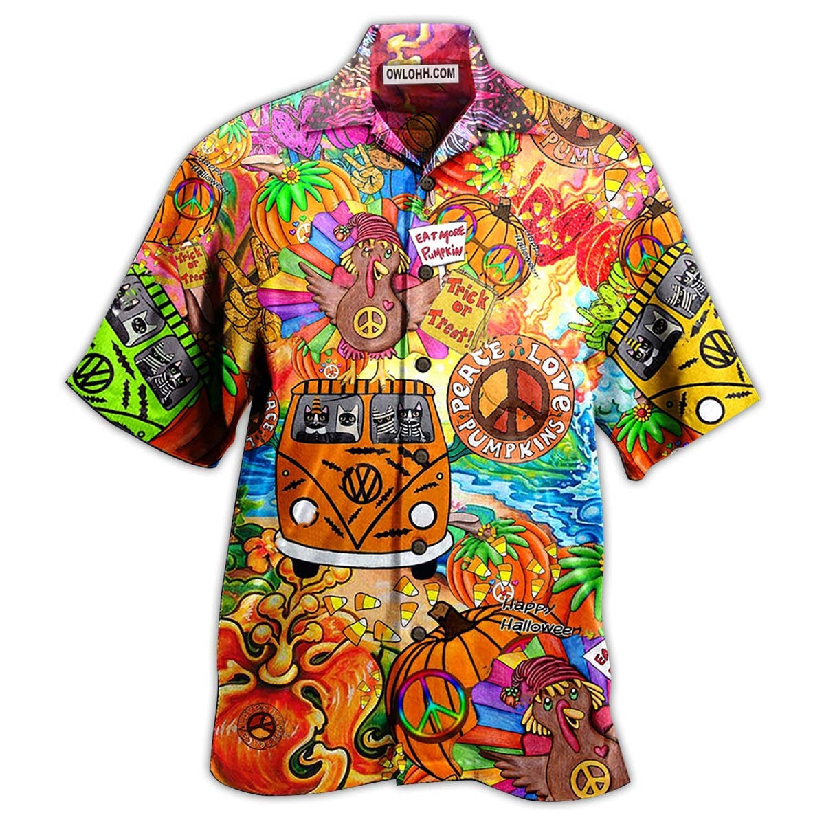 Hippie Pumpkins Mix Color - Hawaiian Shirt - Owl Ohh - Owl Ohh