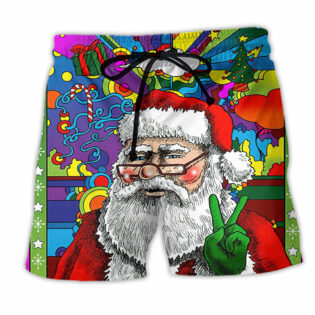 Hippie Santa Claus Christmas Santa Wear Glasses - Beach Short - Owl Ohh - Owl Ohh