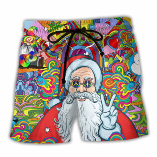 Hippie Santa Says Hi Color - Beach Short - Owl Ohh - Owl Ohh