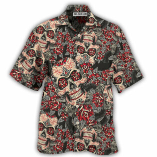 Skull Sugar Floral - Hawaiian Shirt - Owl Ohh - Owl Ohh