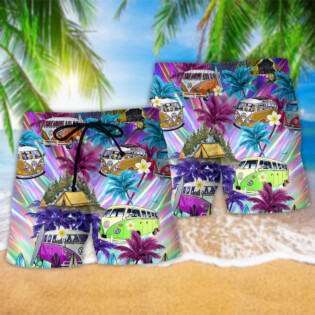 Hippie Van Go Every Where Tropical Coconut - Beach Short - Owl Ohh - Owl Ohh