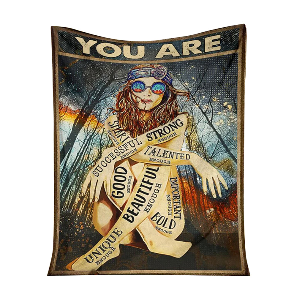 Hippie You Are Enough - Flannel Blanket - Owl Ohh - Owl Ohh