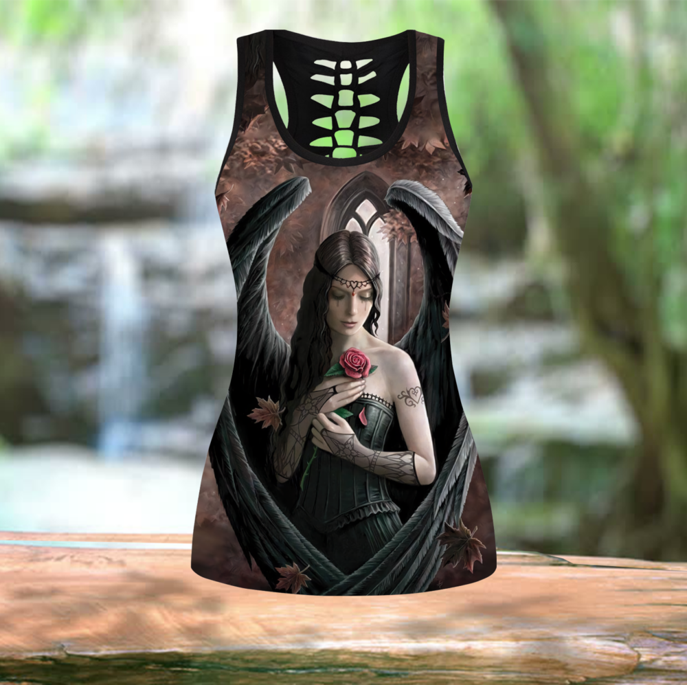 Skull Tattoo Art With A Woman - Tank Top Hollow - Owl Ohh - Owl Ohh