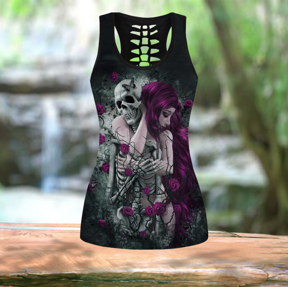 Skull Tattoo Art With Girl - Tank Top Hollow - Owl Ohh - Owl Ohh