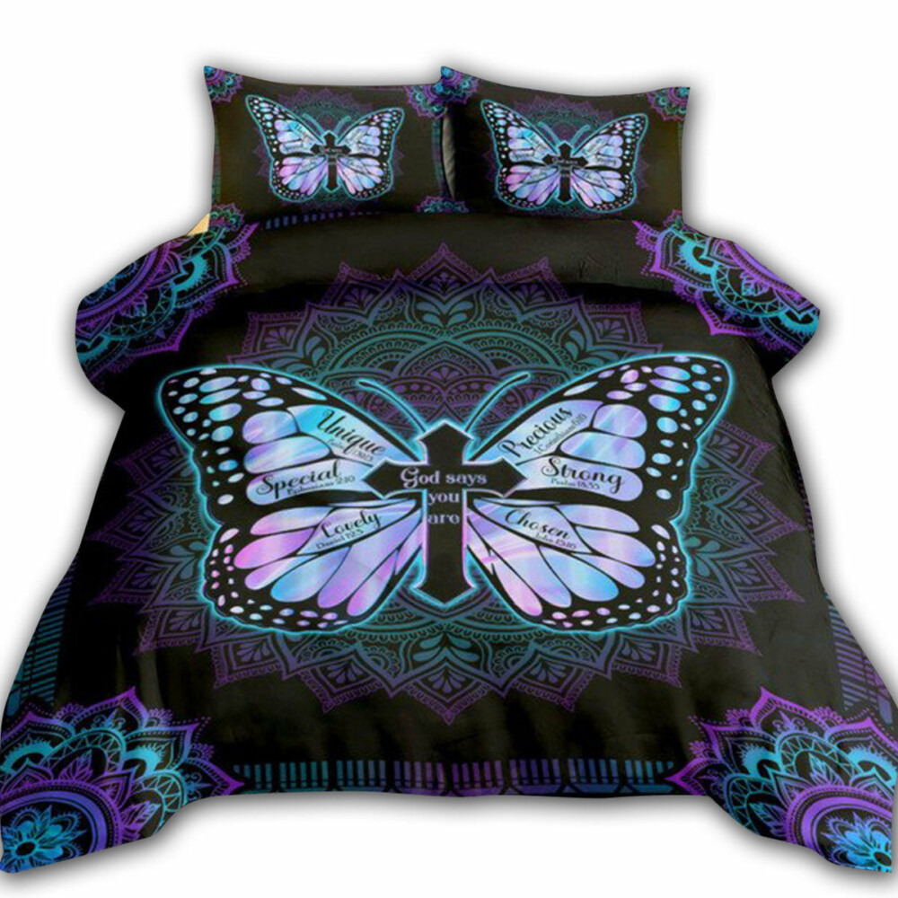 God Butterfly Hologram God Says You Are - Bedding Cover - Owl Ohh - Owl Ohh