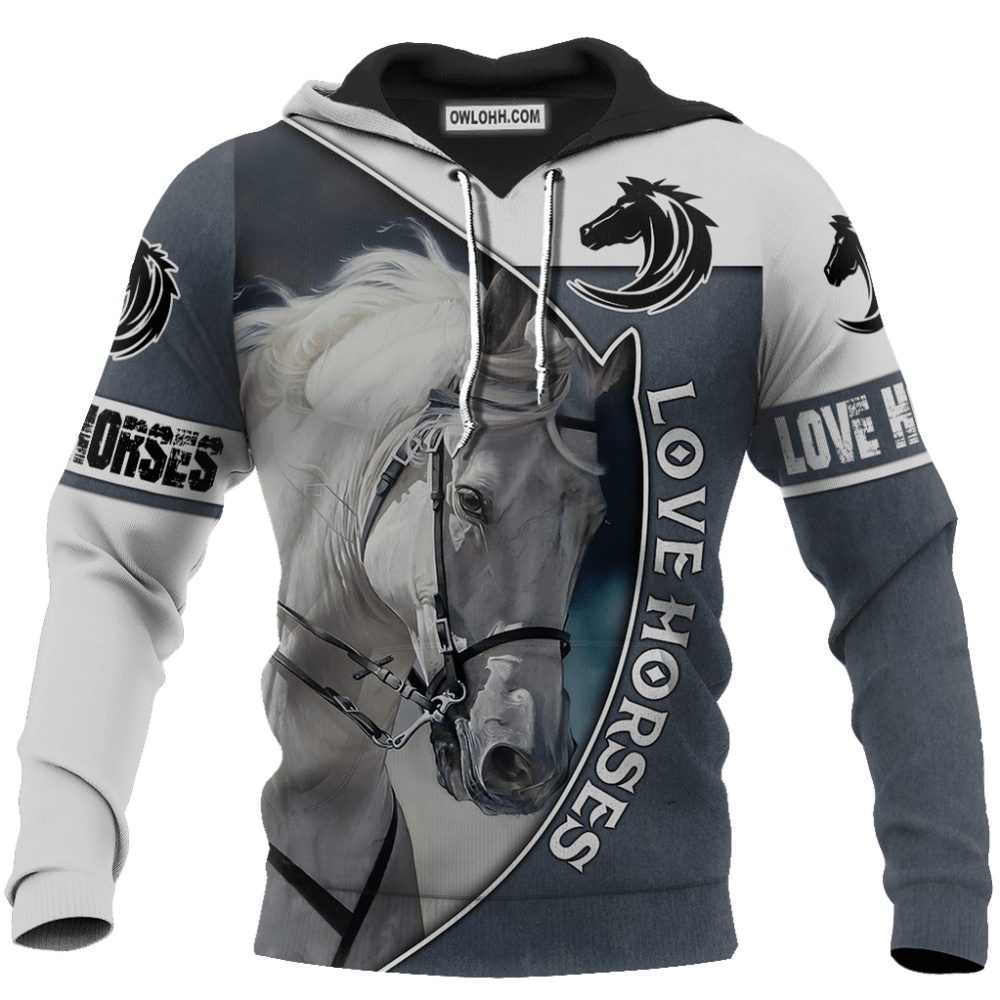 Horse Love Life Grey Style - Hoodie - Owl Ohh - Owl Ohh