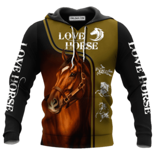Horse Love Horse Green - Hoodie - Owl Ohh - Owl Ohh