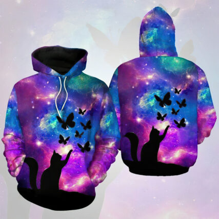 Beautiful Cat And Butterfly - Hoodie - HOOD01NGA181121