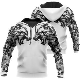 Tattoo Wolf Symmetry Beautiful - Hoodie - Owl Ohh - Owl Ohh