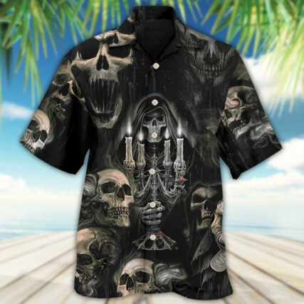 Skull Horror Skull Movies - Hawaiian Shirt - Owl Ohh - Owl Ohh