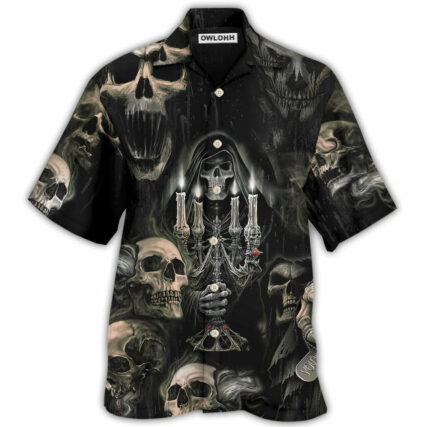 Skull Horror Skull Movies - Hawaiian Shirt - Owl Ohh - Owl Ohh