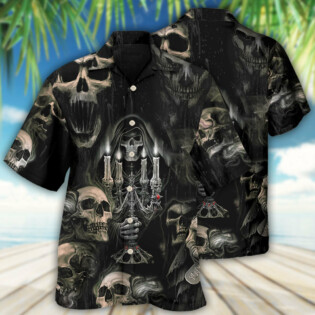Skull Horror Skull Movies - Hawaiian Shirt - Owl Ohh - Owl Ohh