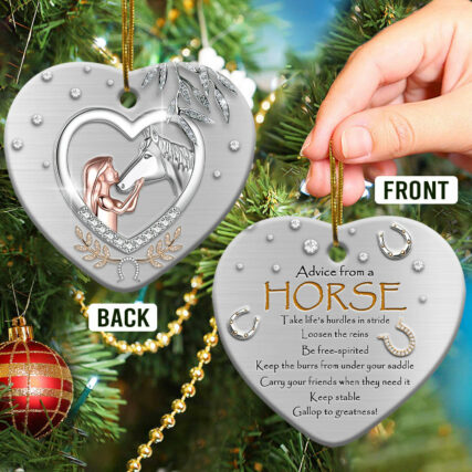Horse Advice Lover Style - Heart Ornament - Owl Ohh - Owl Ohh