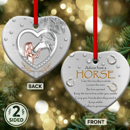 Horse Advice Lover Style - Heart Ornament - Owl Ohh - Owl Ohh