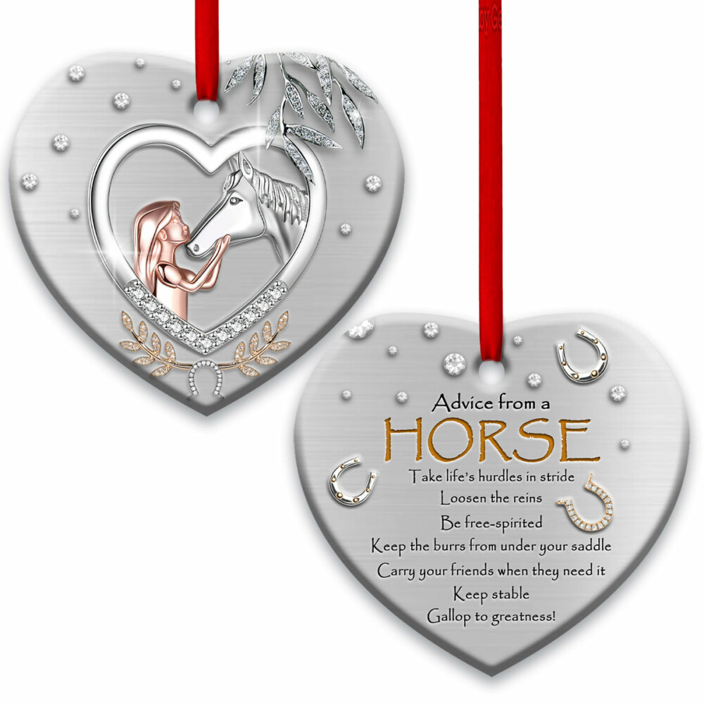 Horse Advice Lover Style - Heart Ornament - Owl Ohh - Owl Ohh