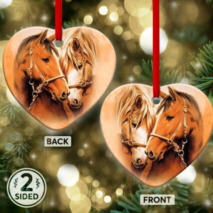 Horse So Basic So Cool - Heart Ornament - Owl Ohh - Owl Ohh