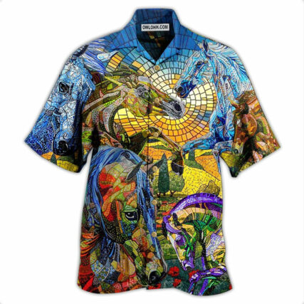 Horse Abstract Style - Hawaiian Shirt - Owl Ohh - Owl Ohh