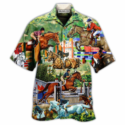 Horse And Human Funny - Hawaiian Shirt - Owl Ohh - Owl Ohh