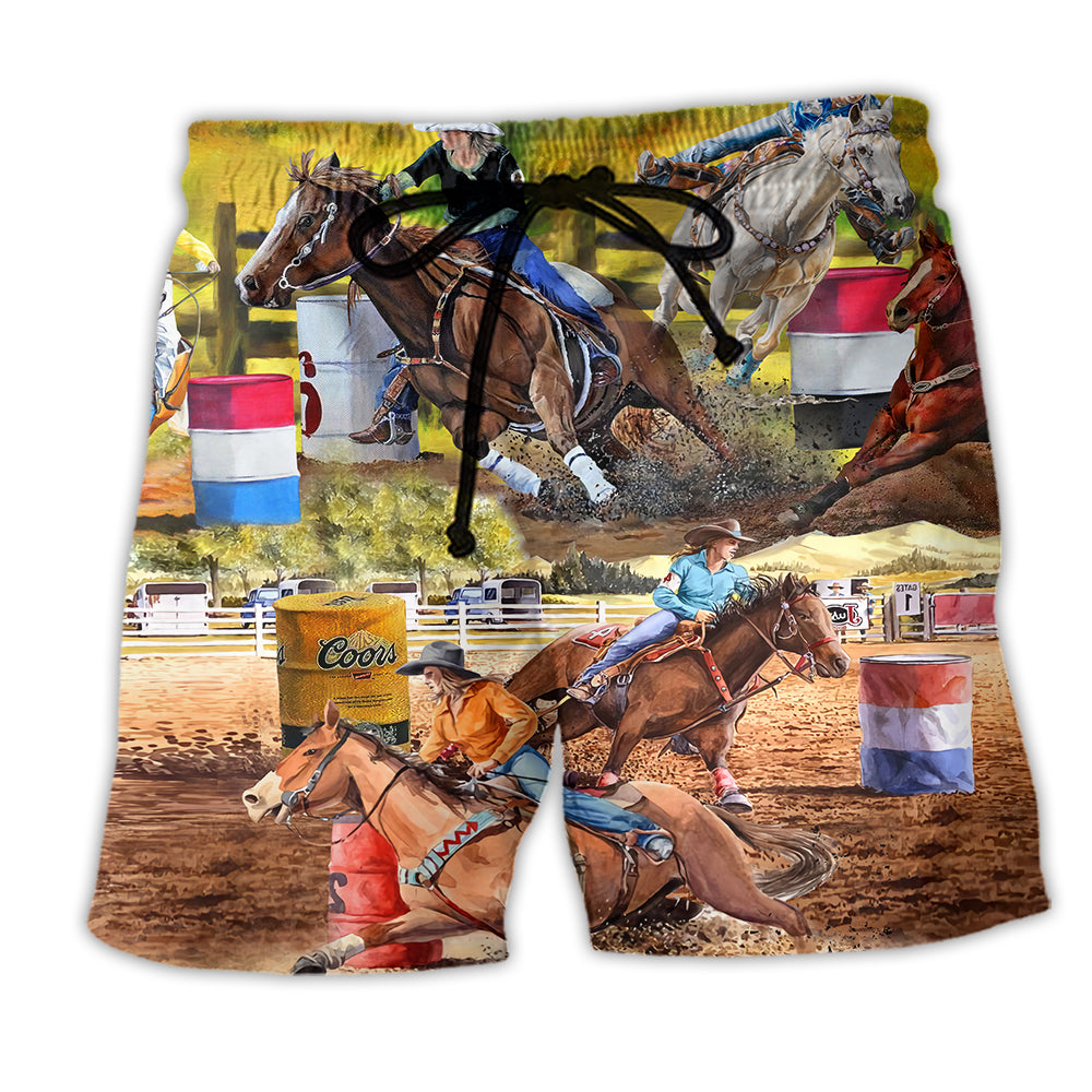 Horse Barrel Racing Ride It Like You Stole It Cool - Beach Short - Owl Ohh - Owl Ohh