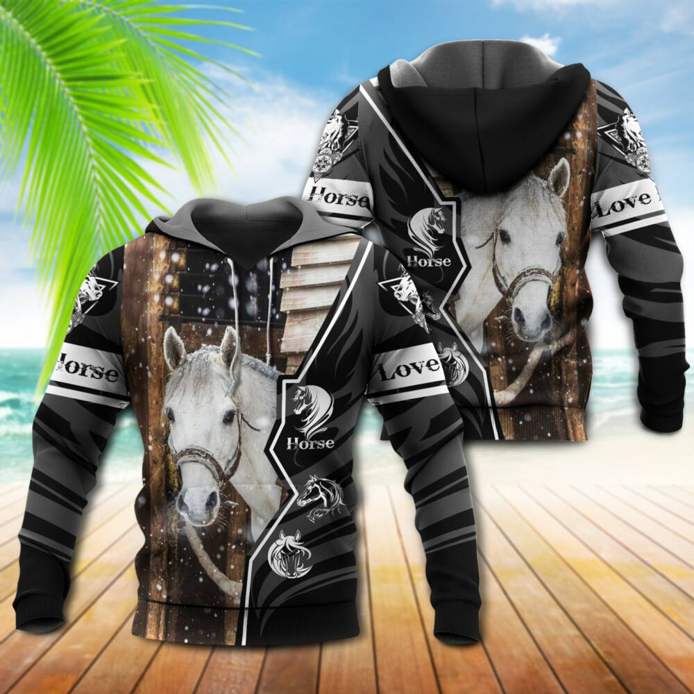 Horse Beautiful Horse Love Horse - Hoodie - Owl Ohh - Owl Ohh