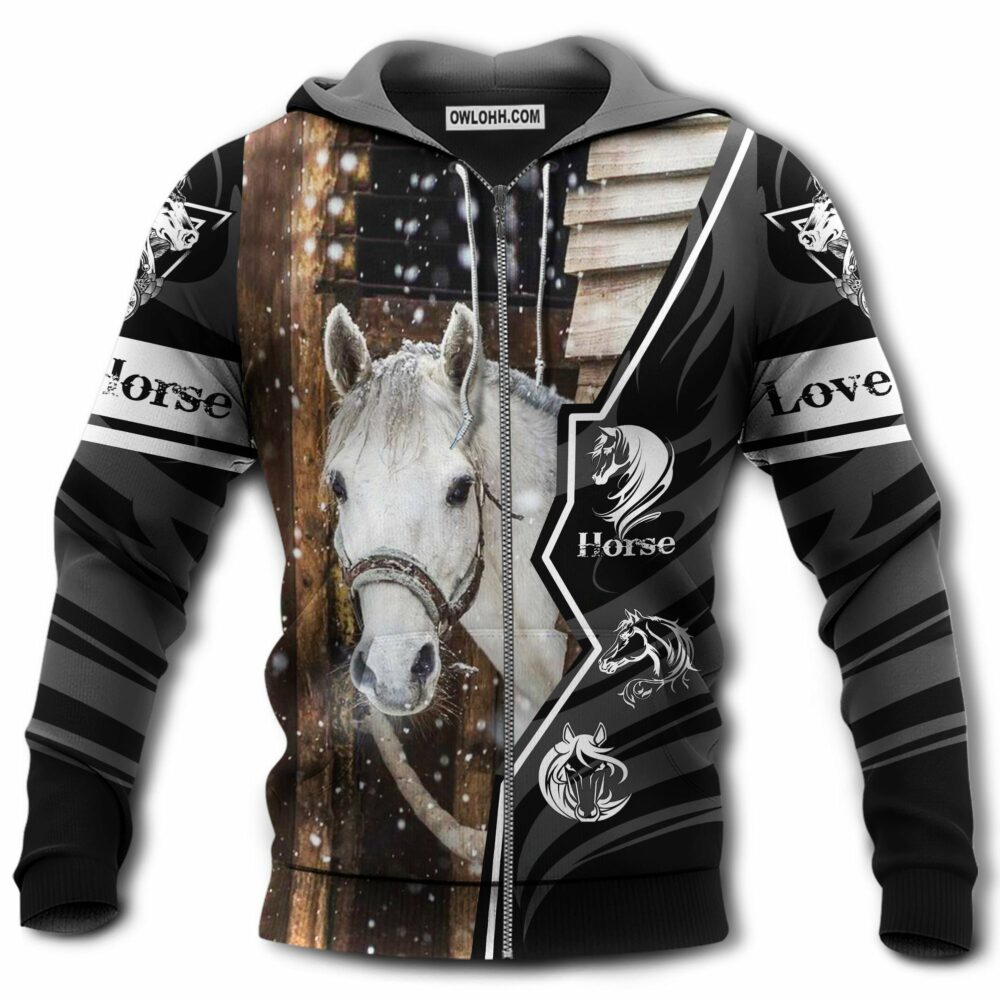 Horse Beautiful Horse Love Horse - Hoodie - Owl Ohh - Owl Ohh