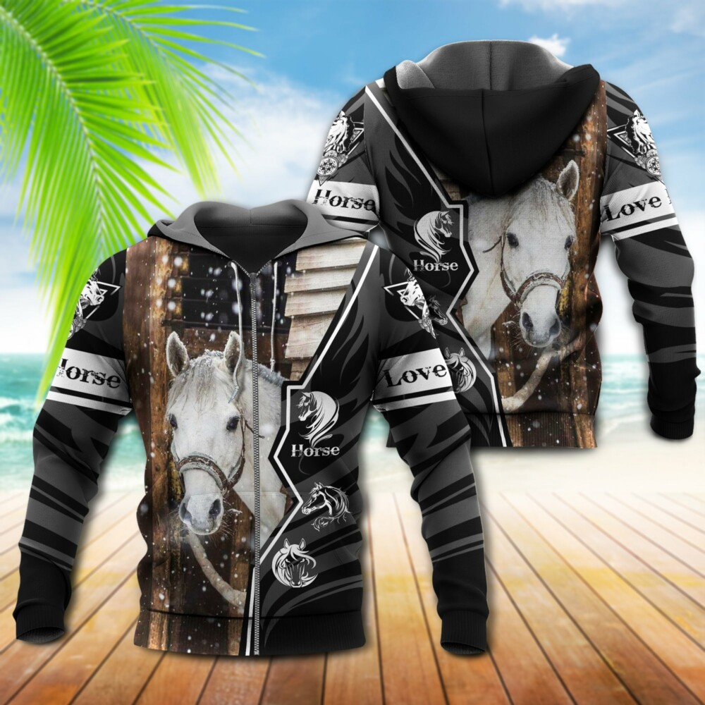 Horse Beautiful Horse Love Horse - Hoodie - Owl Ohh - Owl Ohh