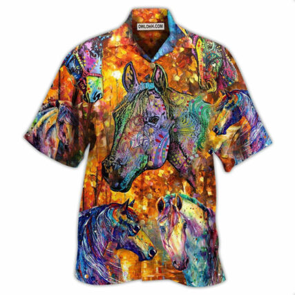 Horse Better With A Horse Color Painting - Hawaiian Shirt - Owl Ohh - Owl Ohh