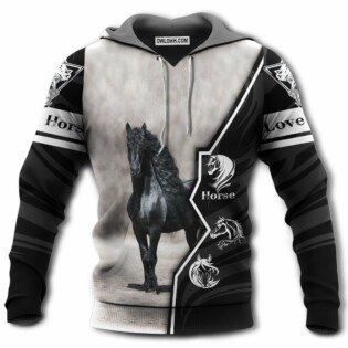 Horse Black Horder Love - Hoodie - Owl Ohh - Owl Ohh