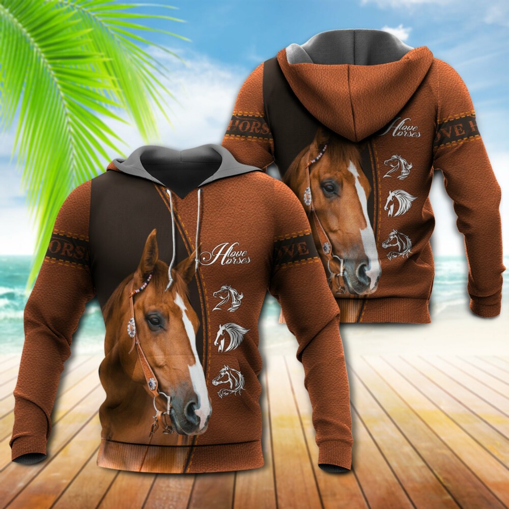Horse Cool Love Horse Strong - Hoodie - Owl Ohh - Owl Ohh