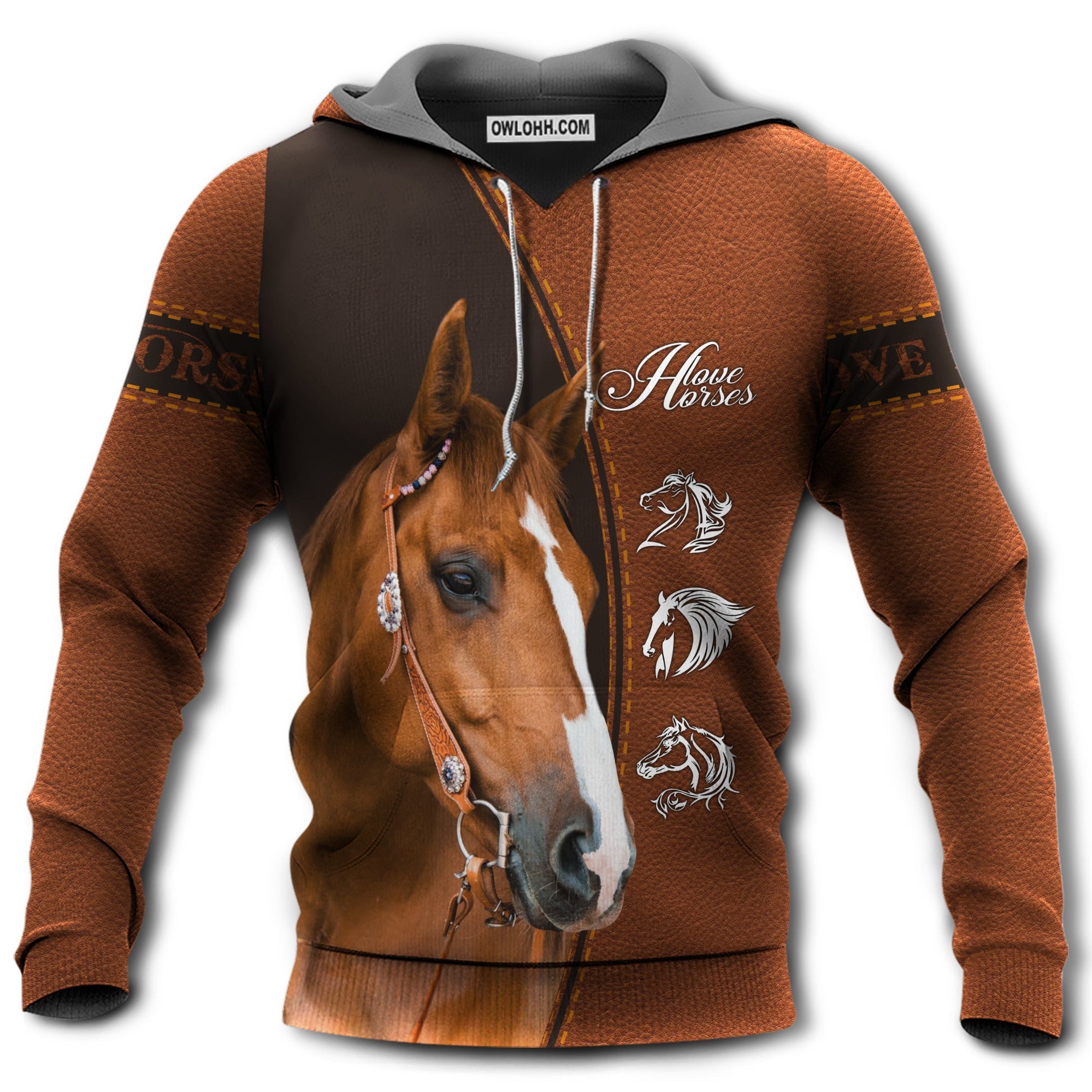 Horse Cool Love Horse Strong - Hoodie - Owl Ohh - Owl Ohh