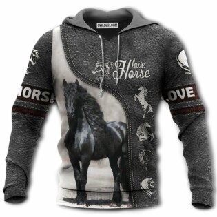 Horse Friesian Horse Love Black Style Classic Style - Hoodie - Owl Ohh - Owl Ohh