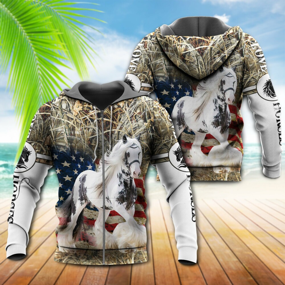 Horse Gypsy Horse Love America - Hoodie - Owl Ohh - Owl Ohh