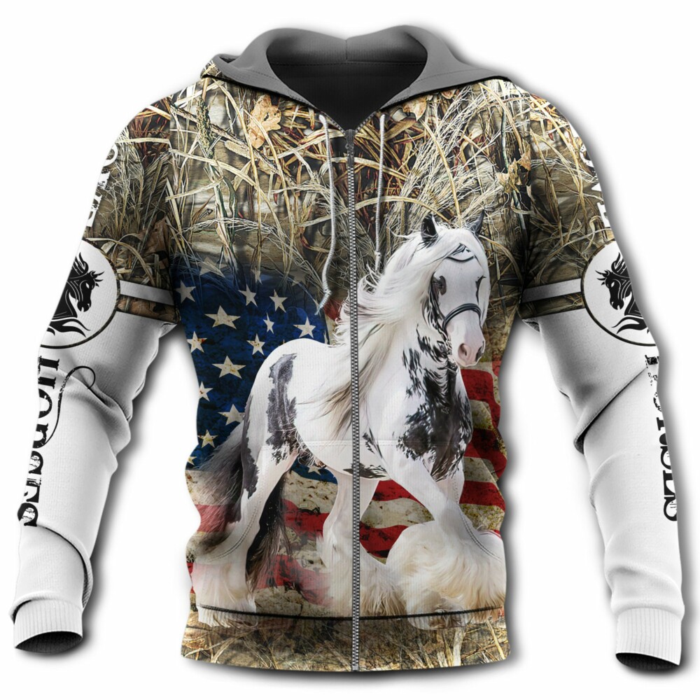Horse Gypsy Horse Love America - Hoodie - Owl Ohh - Owl Ohh