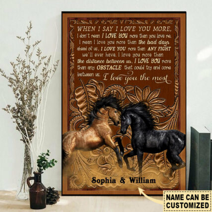Horse I Love You The Most Personalized - Vertical Poster - Owl Ohh - Owl Ohh