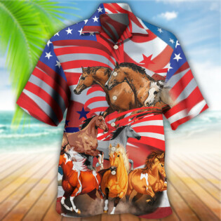 Horse Independence Day America - Hawaiian Shirt - Owl Ohh - Owl Ohh