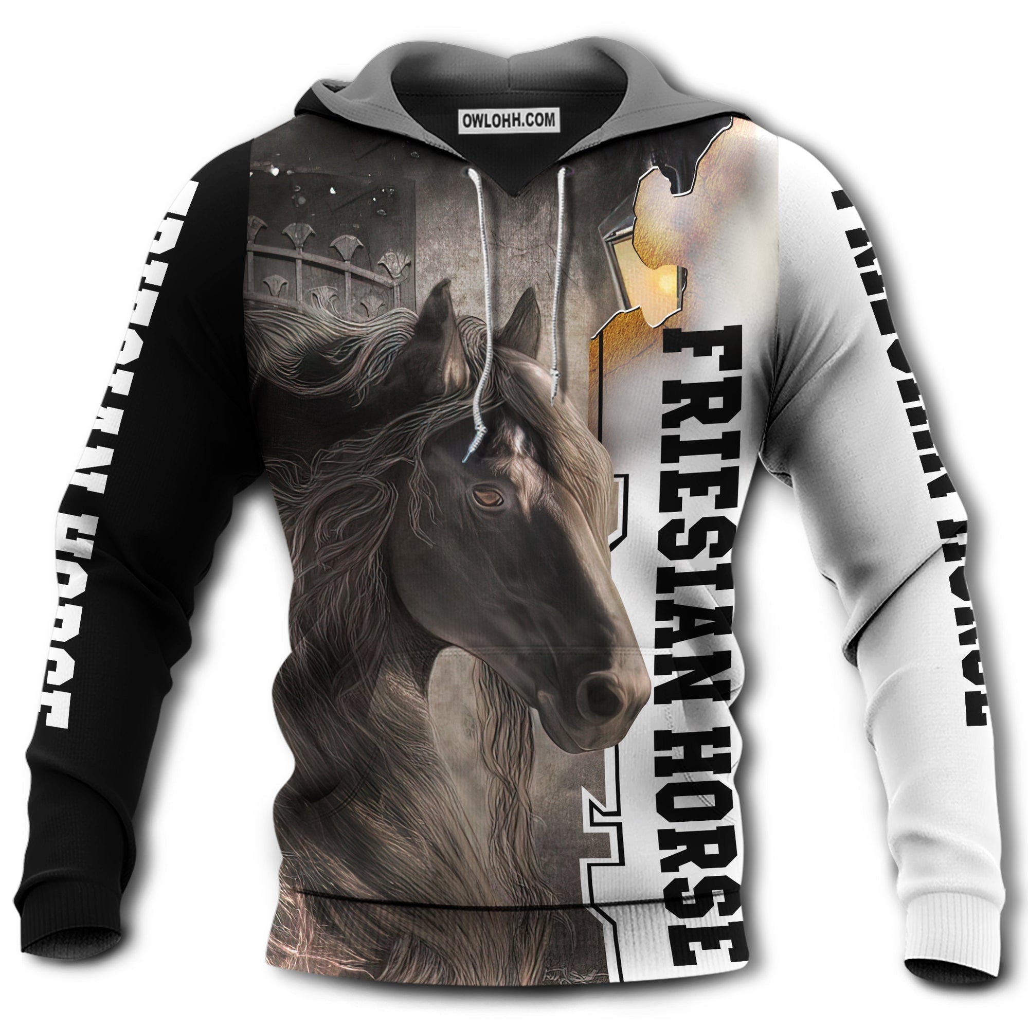 Horse Is My Therapy Friesian Love Horse - Hoodie - Owl Ohh - Owl Ohh