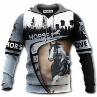 Horse Love Beautiful Horse Racing - Hoodie - Owl Ohh - Owl Ohh