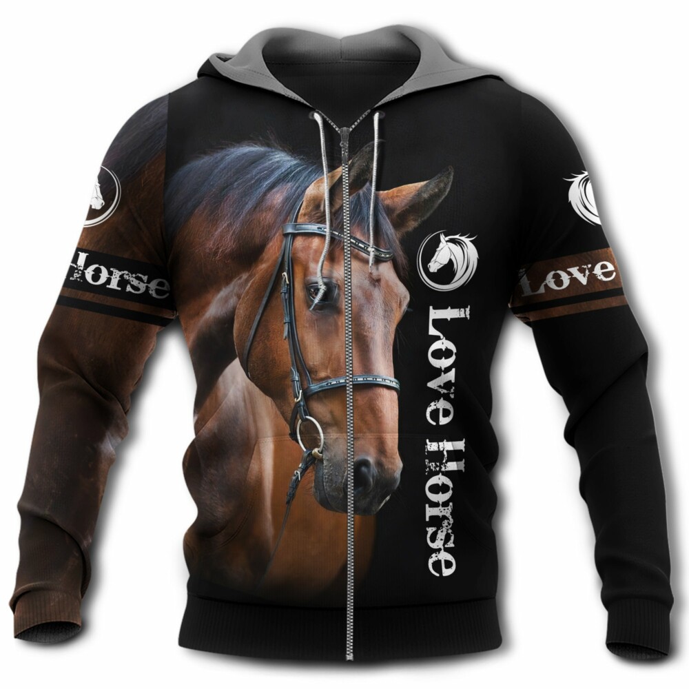 Horse Love Strong Brown Style - Hoodie - Owl Ohh - Owl Ohh