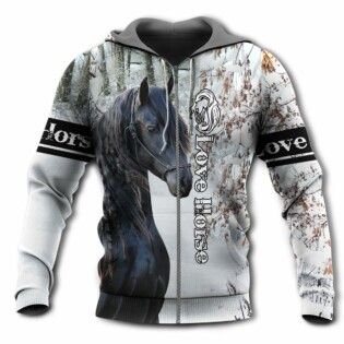 Horse Lover Forever With The Snow - Hoodie - Owl Ohh - Owl Ohh