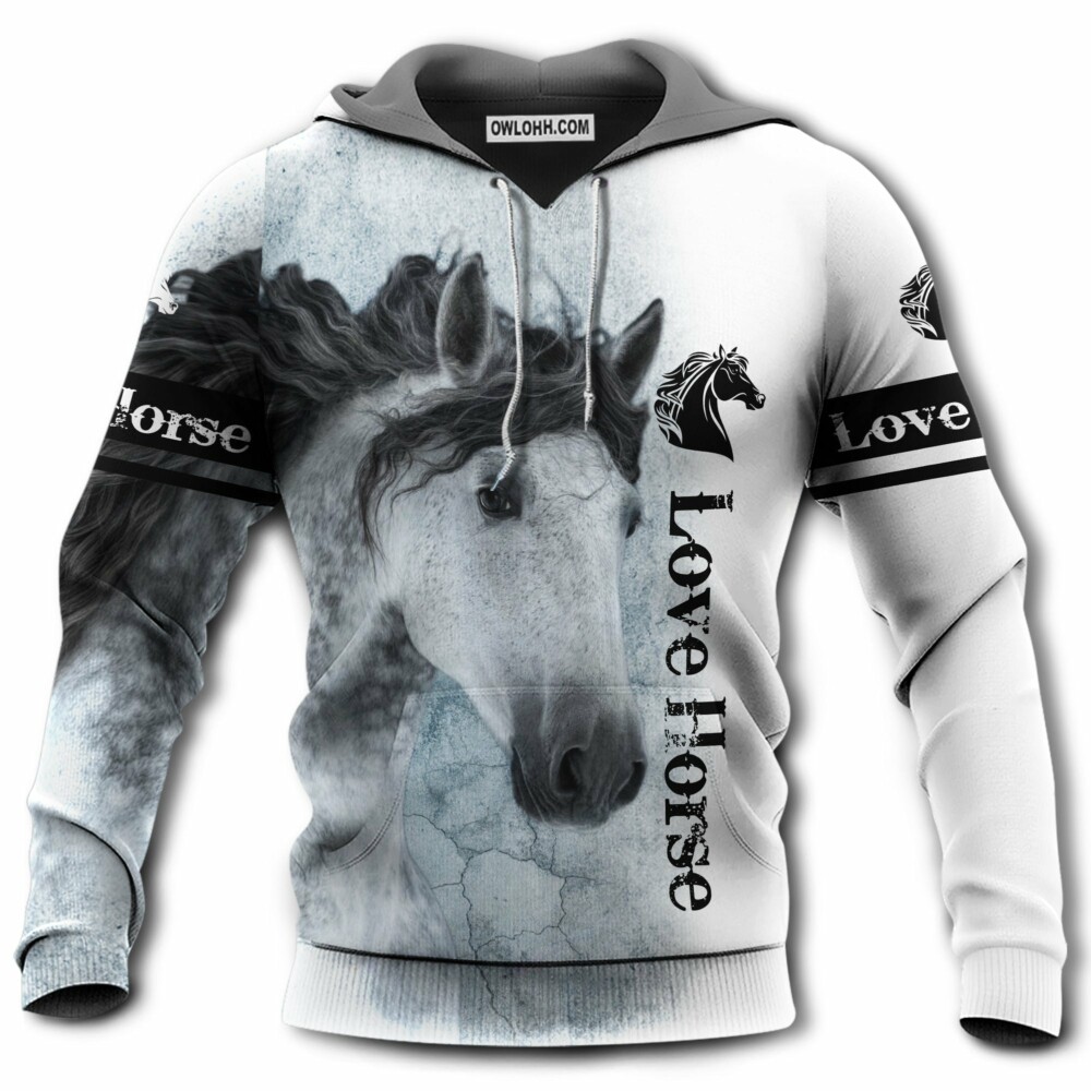 Horse Make Me Happy Love Horse - Hoodie - Owl Ohh - Owl Ohh