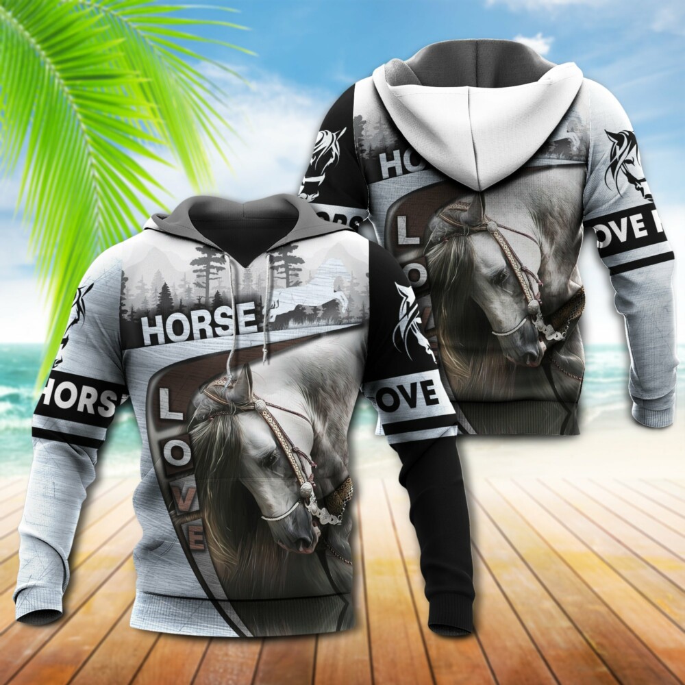 Horse So Beautiful In Forest - Hoodie - Owl Ohh - Owl Ohh