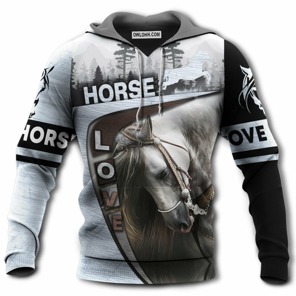 Horse So Beautiful In Forest - Hoodie - Owl Ohh - Owl Ohh