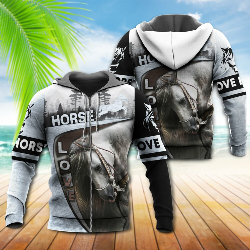 Horse So Beautiful In Forest - Hoodie - Owl Ohh - Owl Ohh