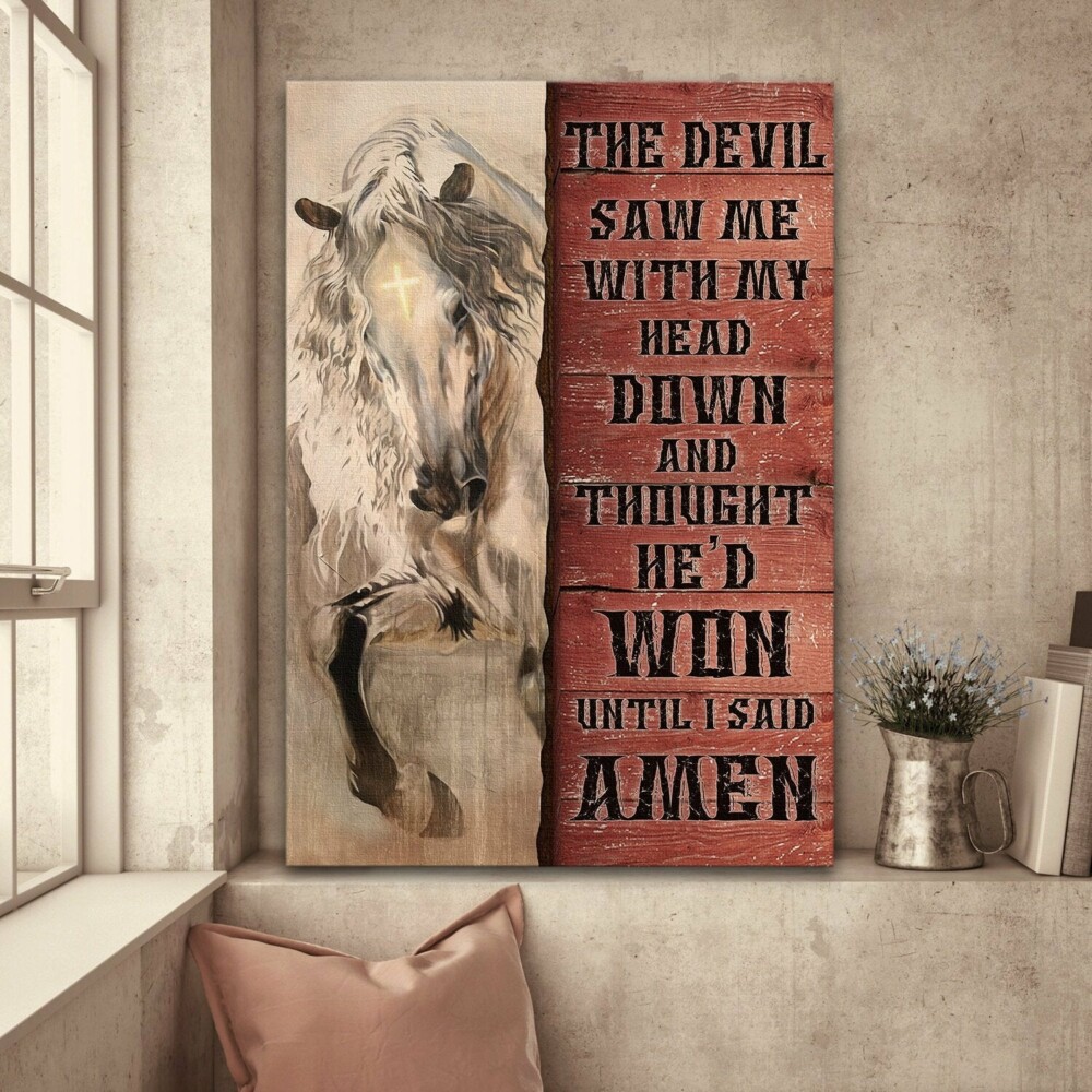 Horse The Devil Saw Me With My Head Down - Vertical Poster - Owl Ohh - Owl Ohh