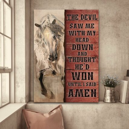 Horse The Devil Saw Me With My Head Down - Vertical Poster - Owl Ohh - Owl Ohh