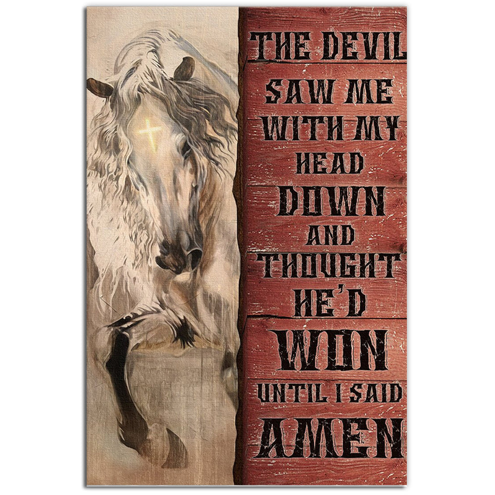 Horse The Devil Saw Me With My Head Down - Vertical Poster - Owl Ohh - Owl Ohh